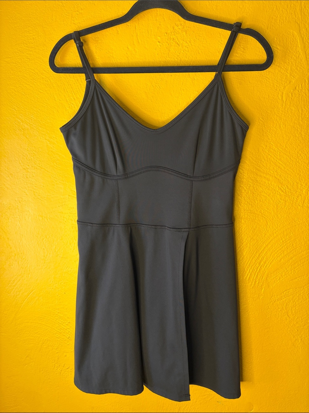 JoyLab Like New Black Graphic Logo Active Dress Built in Shorts w Pockets Medium